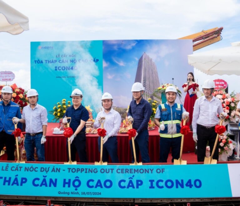 Chính thức cất nóc Tòa tháp căn hộ cao cấp ICON40 tại Hạ Long